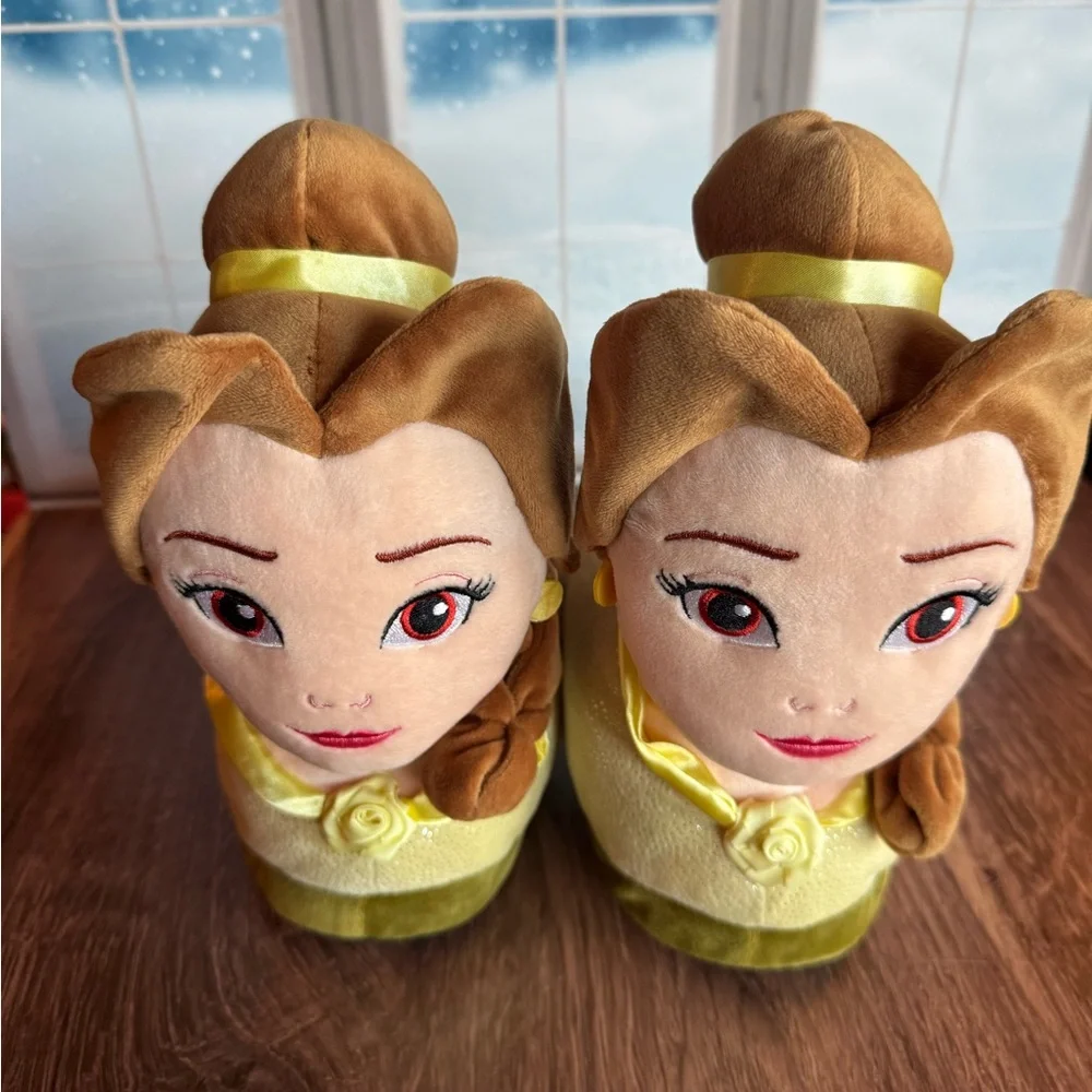 Disney Princess Belle Plush Happy Feet Slippers for Kids‎
